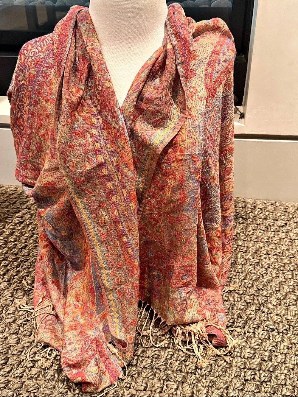 Special Paisley Scarf in Orange